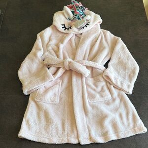 Cat & Jack Pink Kids Robe with Unicorn Hood